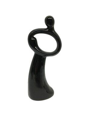 Avery Vintage 1999 Black Ceramic Mother Baby Art Sculpture